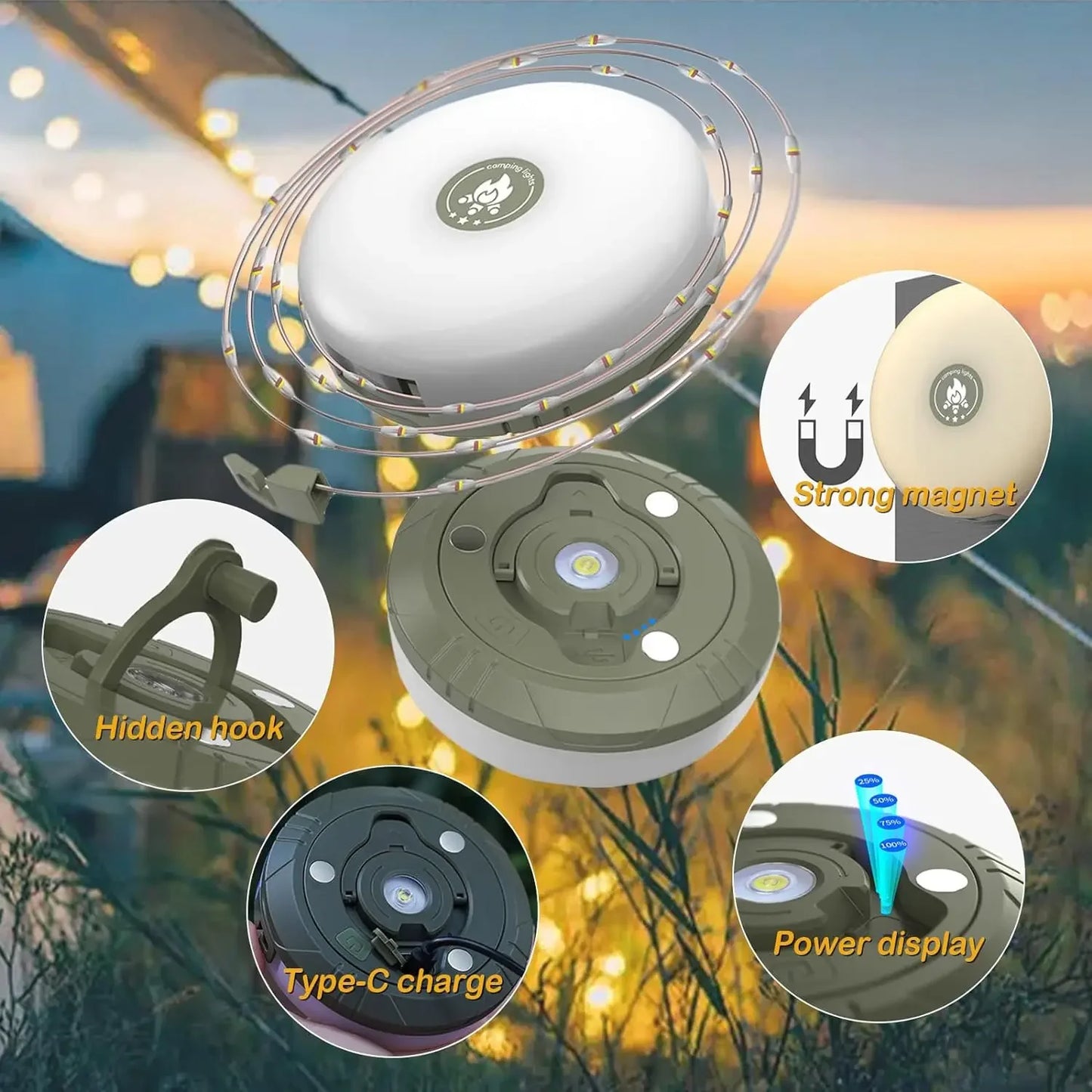 Rively™ GlowReel – 4-in-1 Camping Light